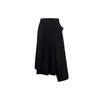 FW21 Side Button Asymmetrical Midi High Waist Skirt Women Skirts Black GV2780