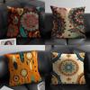Bohemian Style Cushion Cover Natural Linen Organic Fabric DoubleSided Printing Sofa Home Decor Gift Pillow Case