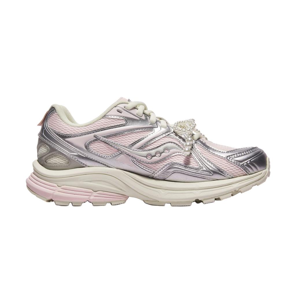 SAUCONY Kinvara 4 RE Picnic Afternoon Tea Series Comfortable Soft Supportive Casual Running Shoes Women Sneaker Silver Pink S79101-1