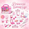 Mädchen Spielzeug-Heim-Make-up-Set: falsche Maniküre, Lippenfarbe, Lidschatten, nicht abwaschbare Kosmetik und Spielzeug im Prinzessinnen-Design.