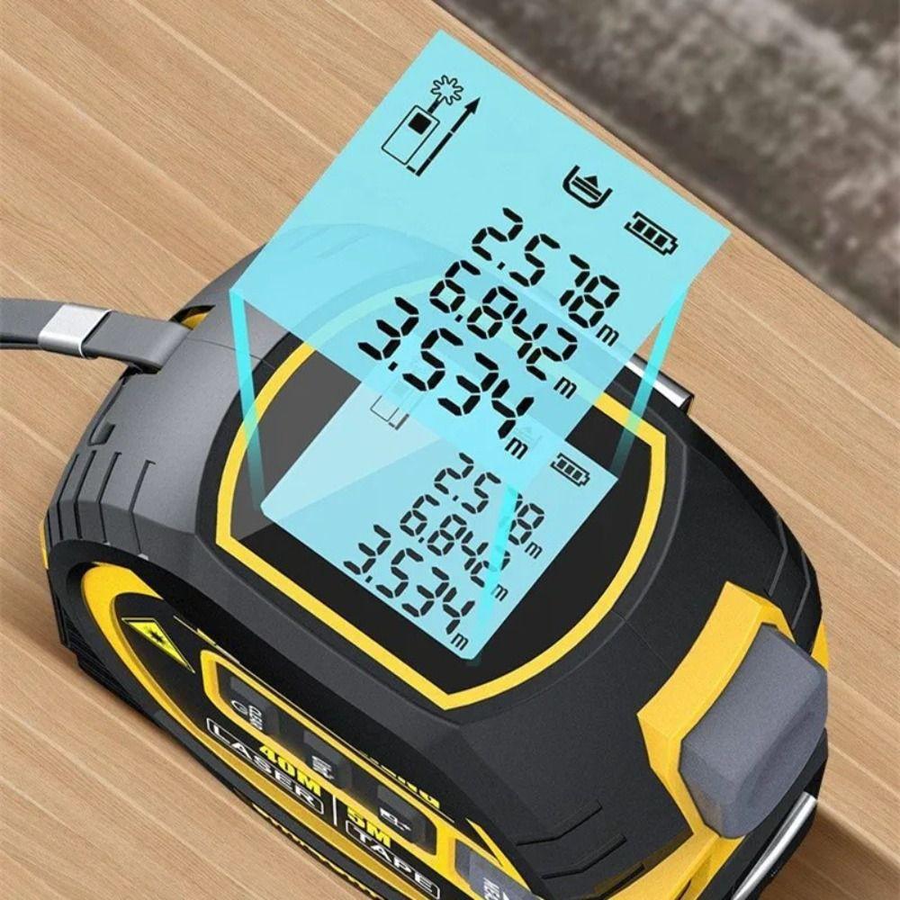 Stainless Laser Measure Tape Measure Digital Laser Distance Meter Tool New Measuring Laser Tape