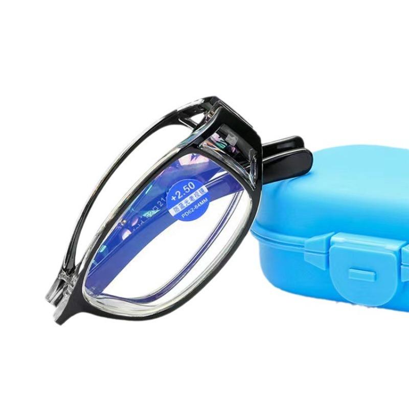 New Fashion Folding Reading Glasses Men Women Anti Blue Ray Anti-Fatigue Full Frame Portable Eyeglasses With Original Box