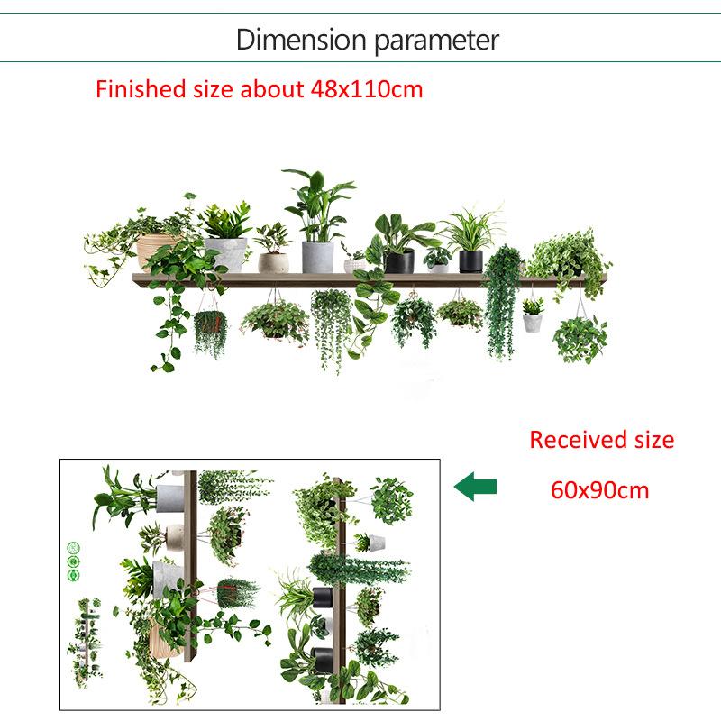 

Сделай сам Листья винограда в горшке Зеленое растение Бабочка Наклейки на стену Самоклеящиеся для съемного дома Кухня Гостиная Стена Новогоднее украшение 60x90cm