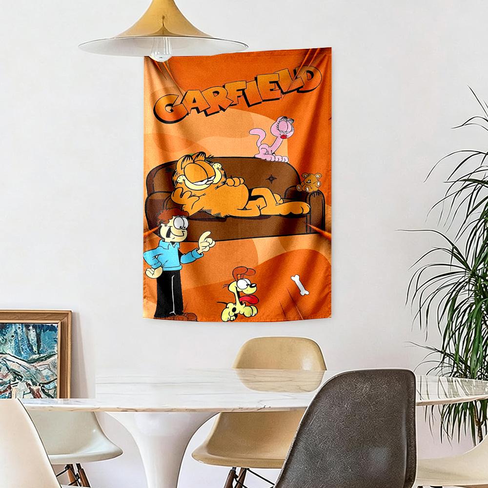 Garfield S Couch Adventure Wall Decor Tapestry Art For Pet Memorial Birthdaywedding Party Backdrop Family Gift