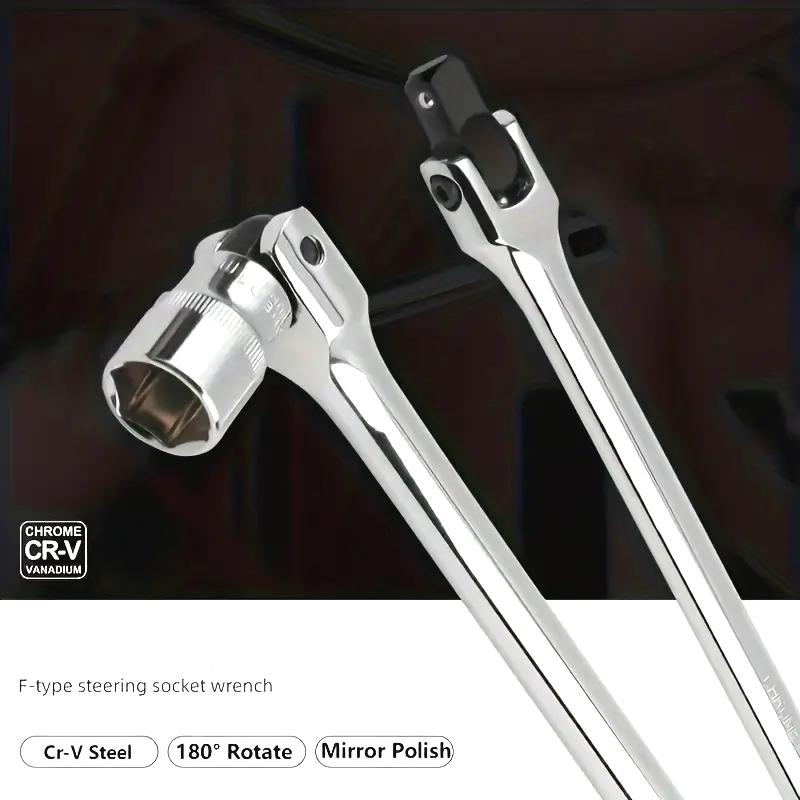 F Steering Handle Socket Wrench Set 1/4" 3/8" 1/2" Torque Wrench Long Strong Force Steering Handle Workshop Repair Tool