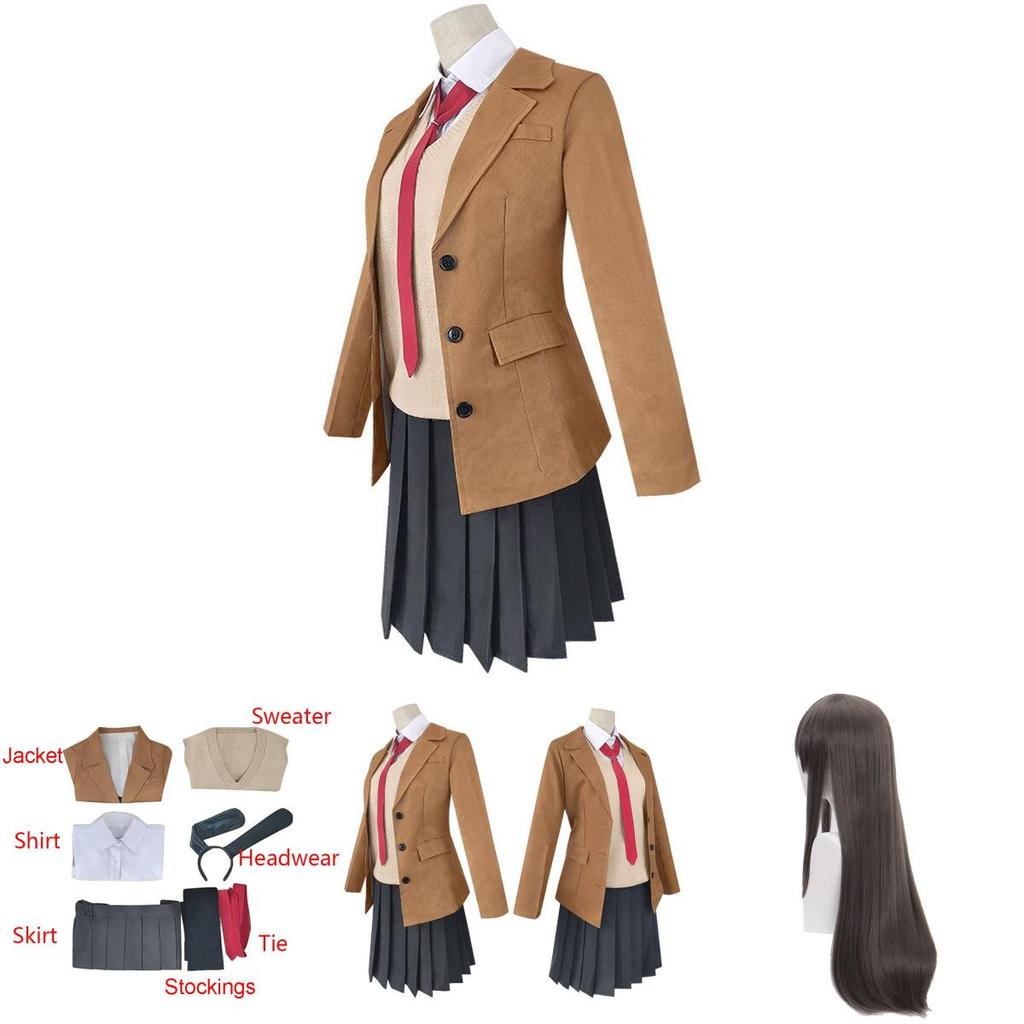Premium Seishun Buta Yarou Wa Bunny Girl Sakurajima Mai Cosplay Costume Full Set Outfit For Captivating Parties And Events