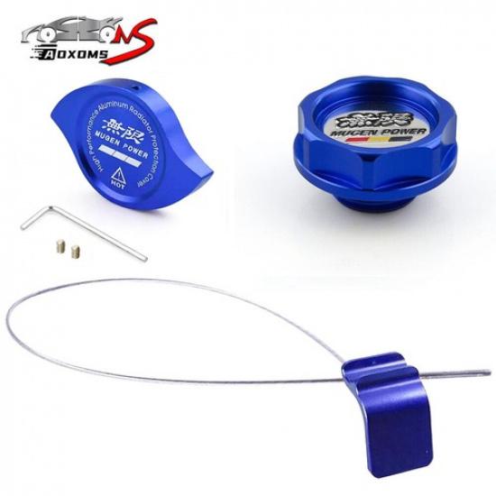 Blue Oil Filler Cap+ Radiator Cap+ Oil Dipstick For Honda Acura K20 K Series