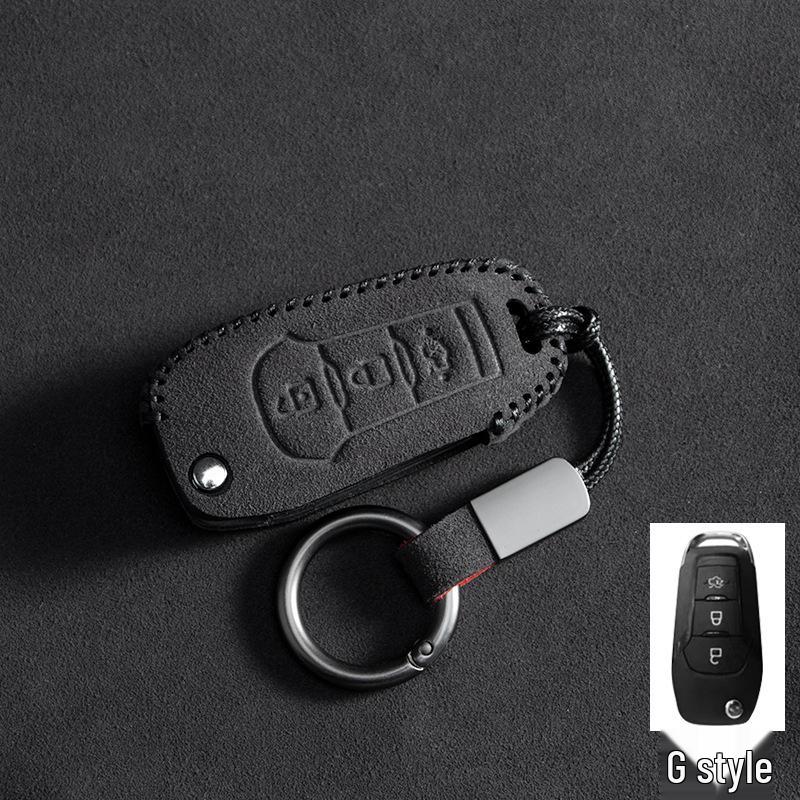 Suede Shell Buckle Case for Ford Mondeo, Edge, Explorer, Focus Keys