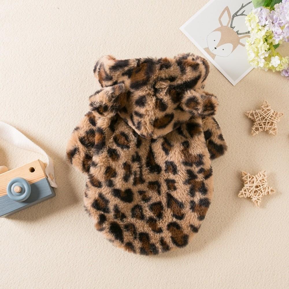 Warm Fleece Dog Clothes Thickened Pet Padded Coat Fashion Pet Hooded Coats  Dog