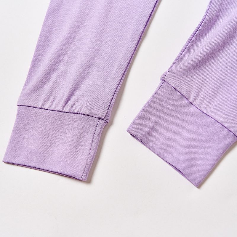 1-12 år Barn Ensfarvet Genser og Bukser Pyjamassett Casual Loungewear