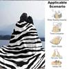 1pc Zebra Print Blanket Warm, Cozy, And Soft, Suitable for Sofas, Beds, Cars, And Office Use.Perfect for Camping And Travel, Making It a Great Gift fo