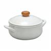 Nodahoro 20cm Enamel Casserole, Gas/IH Compatible, Double-Handled Pot with Excellent Heat Retention, Made In Japan, Porchka PO-20W