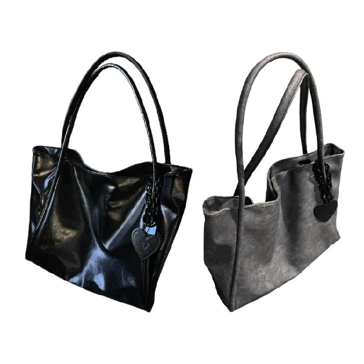 Solid Color Bag Handbag for Girl Women Large Capacity Shopping Bag