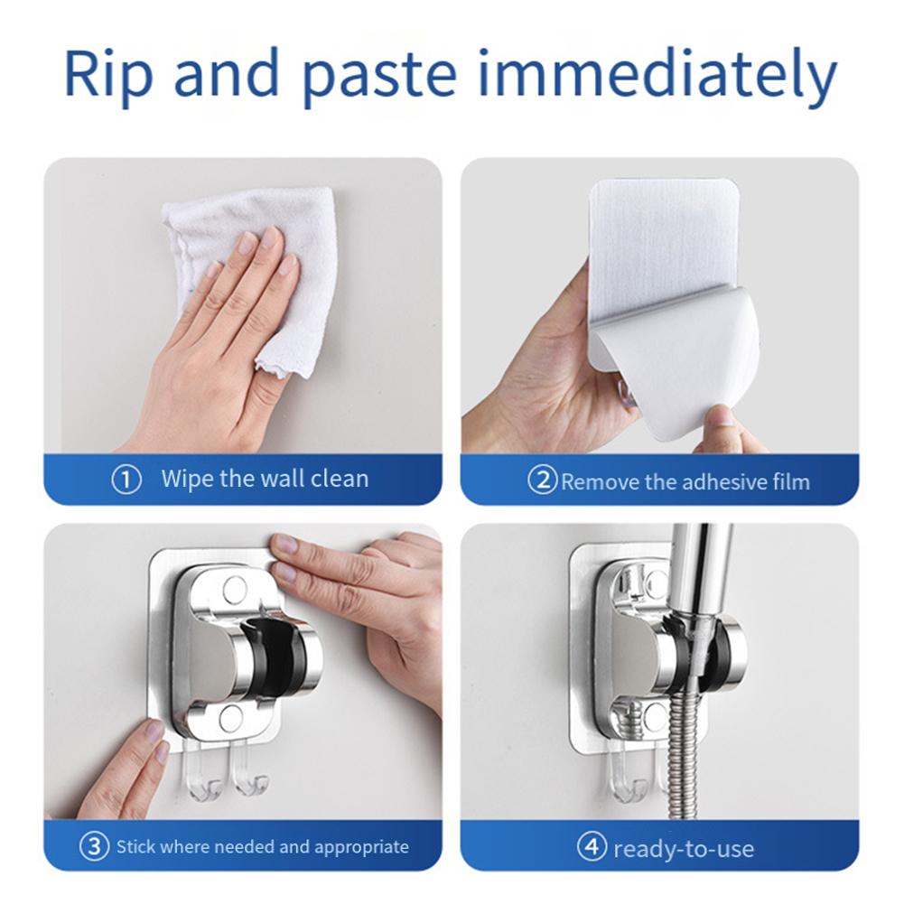 Adjustable No Punch Shower Head Bracket Adjustable