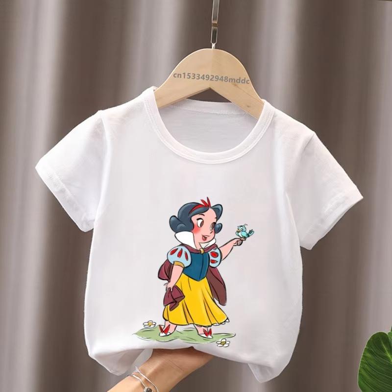 Hot Selling Little Princess Ariel Jennifer Cinderella Printed Childrens Unisex Women Tshirt Cotton Tshirt Summer