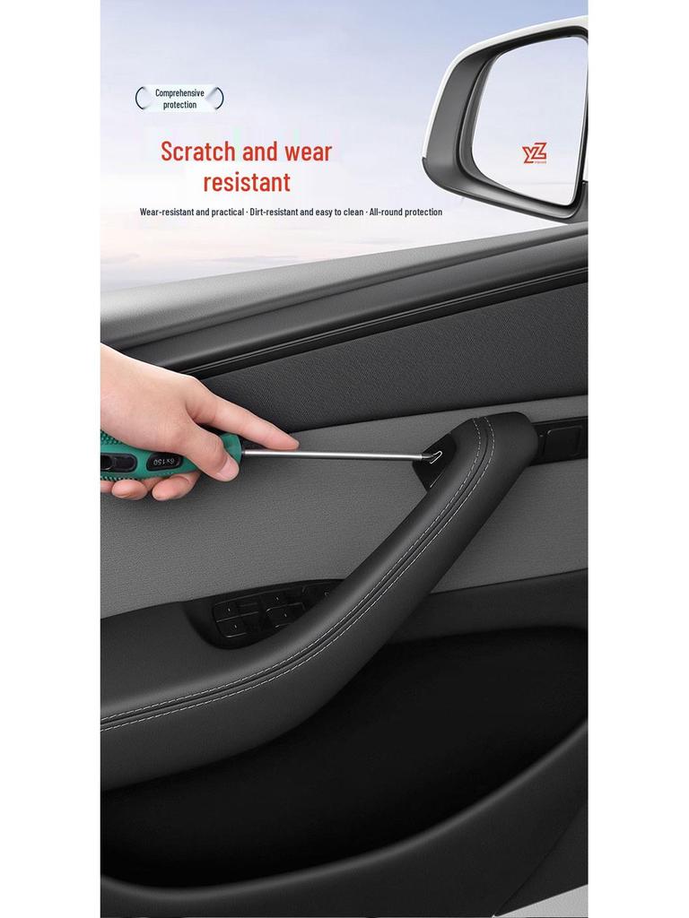 Tesla Model 3/Y Door Button Stickers - New Version Interior Protective Patches