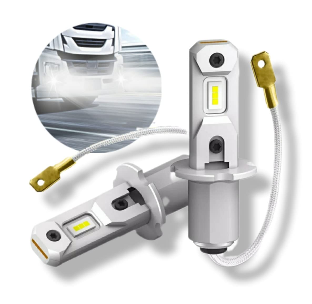 

Super Bright H3 LED Fog Light 24V Dual Use (10V-60V) Car ~ Truck Fog White White H3 белый