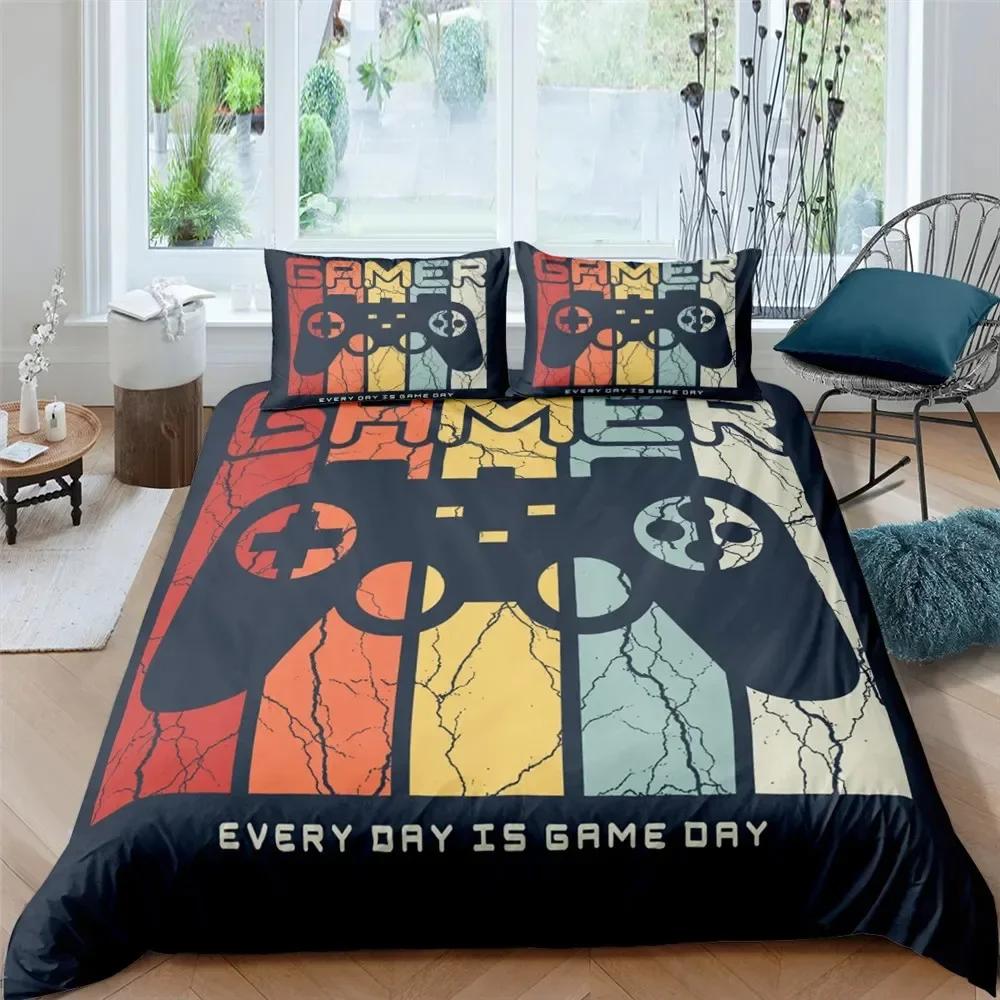 Gamer Comfortable Duvet Quilt Cover Pillowcase Bedding Set Children Bedroom Decoration Home Textile