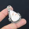 Sisters Day Sale Pear Scolecite Gemstone Unique Anniversary Pendant 925 Silver