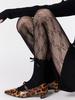 Botvotee Sexy Black Pantyhose Women's Hollow Lace Fishnet Stockings Retro Floral Girls Tights Y2k Party Gothic Lolita Tights