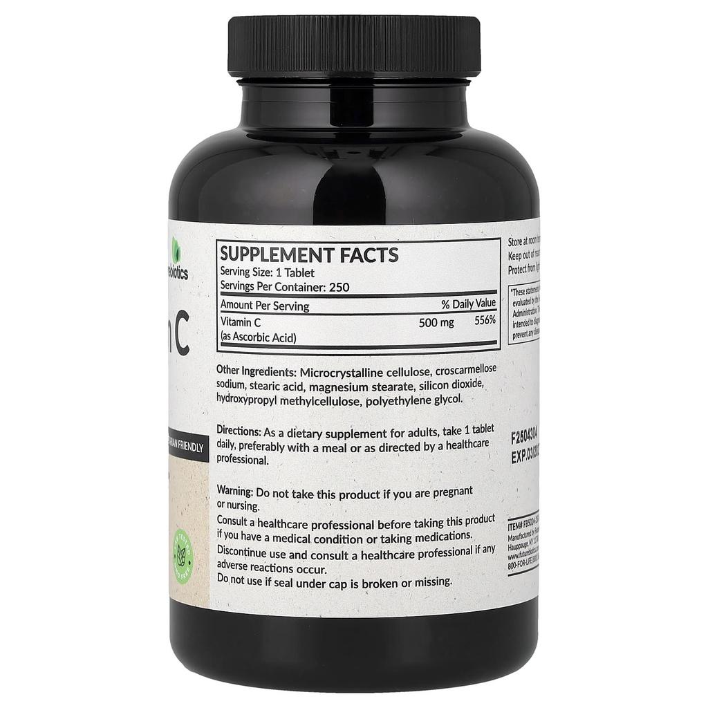 Futurebiotics, Vitamin C, 500 mg, 250 Tablets