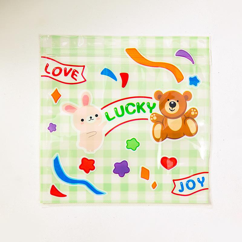 TETP 50Pcs Ziplock Bag With Claer Window Handmade Candy Lollipop Chocolate Macarons Packaging Favors DIY Headdress Bracelet Pack