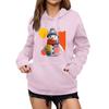 Women's Winter Christmas Printed Pullover Hooded Sweatshirt Fleece Long Sleeve Sweatshirt