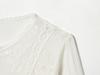 Sweet Women's Embroidered Gauze Blouse with Hollow-Out Waist-Cinching Pleated Bandeau