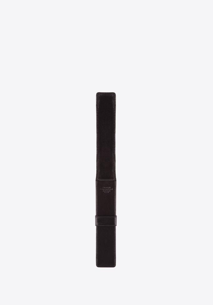 Wittchen Woman Leather Pen Case With Coat Of Arms Black Natural Leather