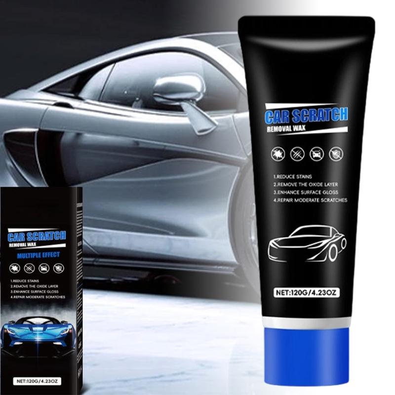120G/4.23oz Car Surfaces Paint Restorer with Wipe and Sponge Car Scratch Repair Wax Paint Scratch Repairing Polishing Wax