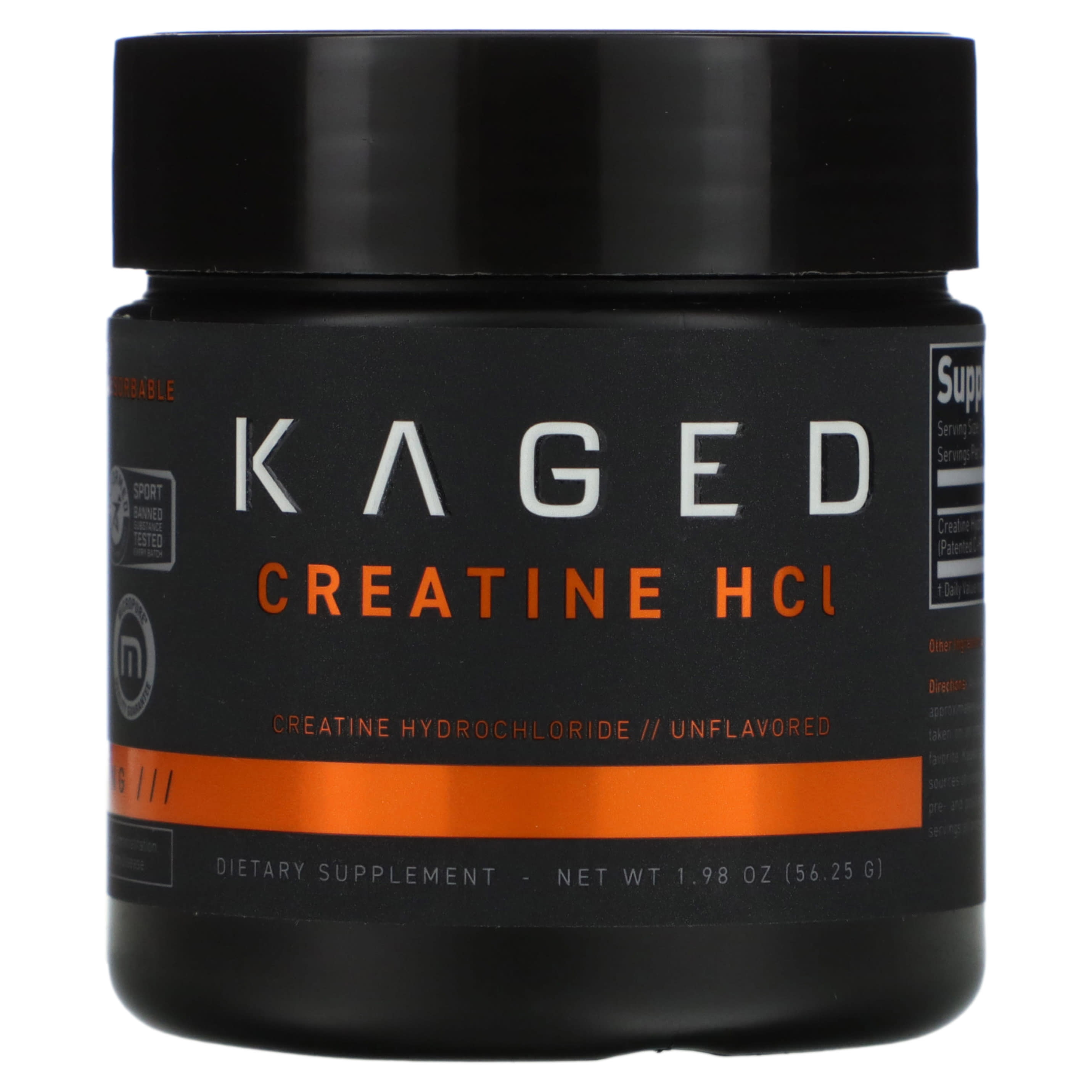 

Creatine Hci, Unflavored, 56.25g(1.98Oz)