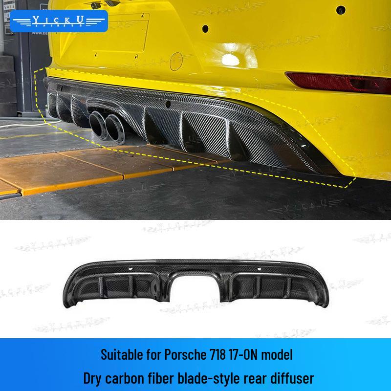 Porsche 718 GTS Front Bumper Assembly & Rear Lip Kit with Tail Light Injection Molded PP