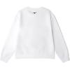 Mizuno Logo Design Versatile Casual Round Neck Long Sleeve Sweatshirt Women Sweatshirt White K2CC22A3