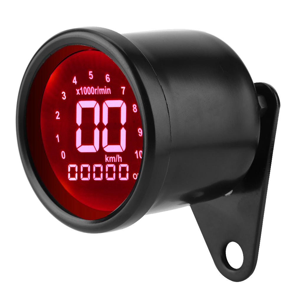 Universal Motorcycle LCD Display Instrument Speedometer Odometer Tachometer Meter Gauge