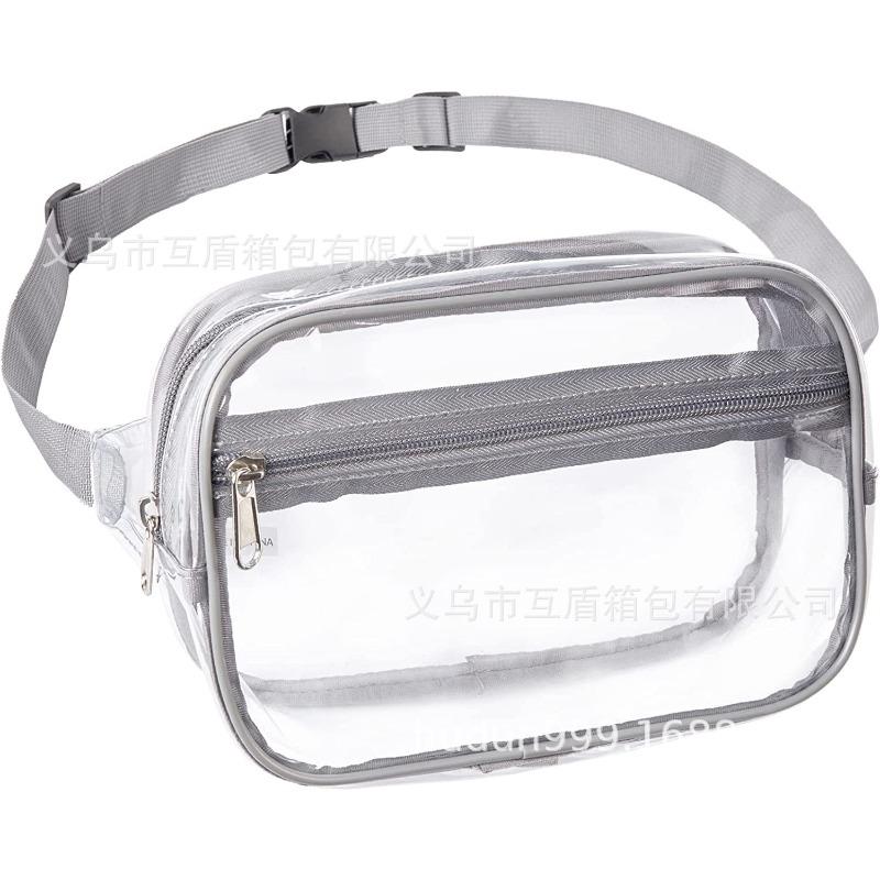 Transparent Fanny Pack Men's and Women's Stadium Belts Adjustable Shoulder Straps Travel Straps Hang Bag Storage Small Bag