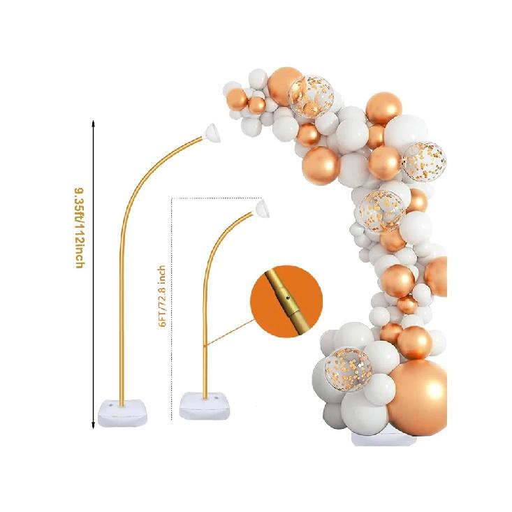 Balloon Arch Kit Free Bending Shape Half Arch Balloon Stand with Base Balloon Column Kit for Wedding Birthday Party Decorations