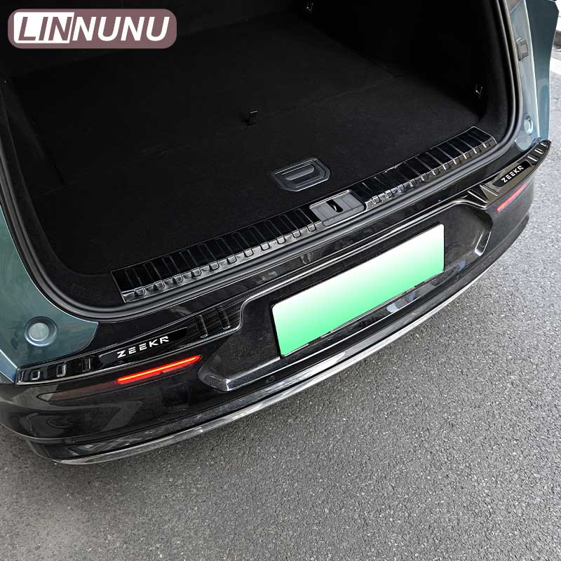 LINNUNU for zeekr 7x Car Accessories Trunk Protector Sill Plate Rear Bumper Guard Trim Door cover stainless steel accessories
