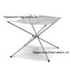 Portable Stainless Steel Fire Pit & Folding Firewood Rack for Outdoor Bonfires and BBQs