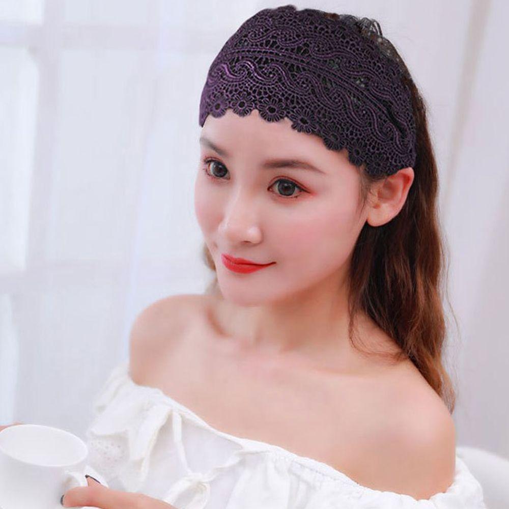 Resin Fashion Design Wide Side Hairband Lace Headband Women Hair Accessories Korean Style Hair Wear
