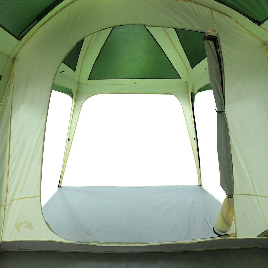 5 Person Camping Tent with Awning Green Waterproof
