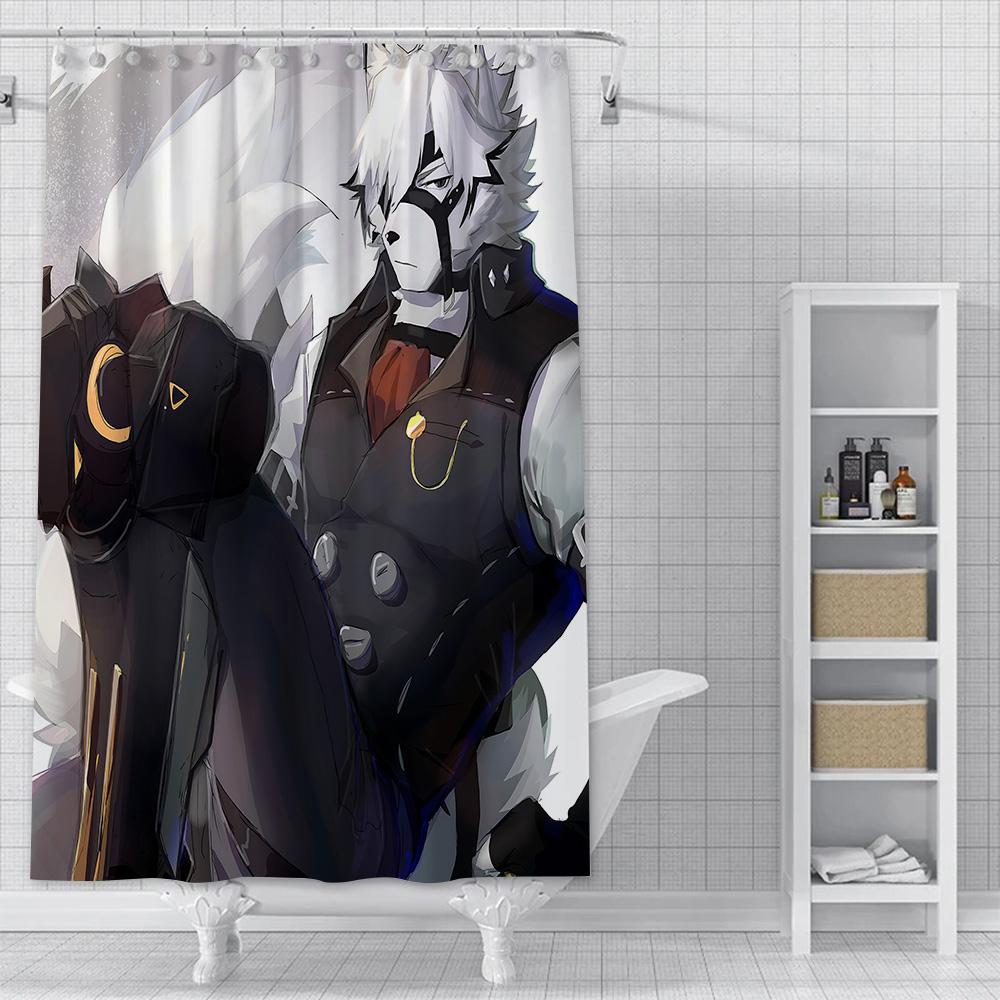 Zenless Zone Zero Shower Curtain Waterproof Polyester Fabric Paint Colorful Bath Curtains Home Bathroom Decor Curtain With Hook