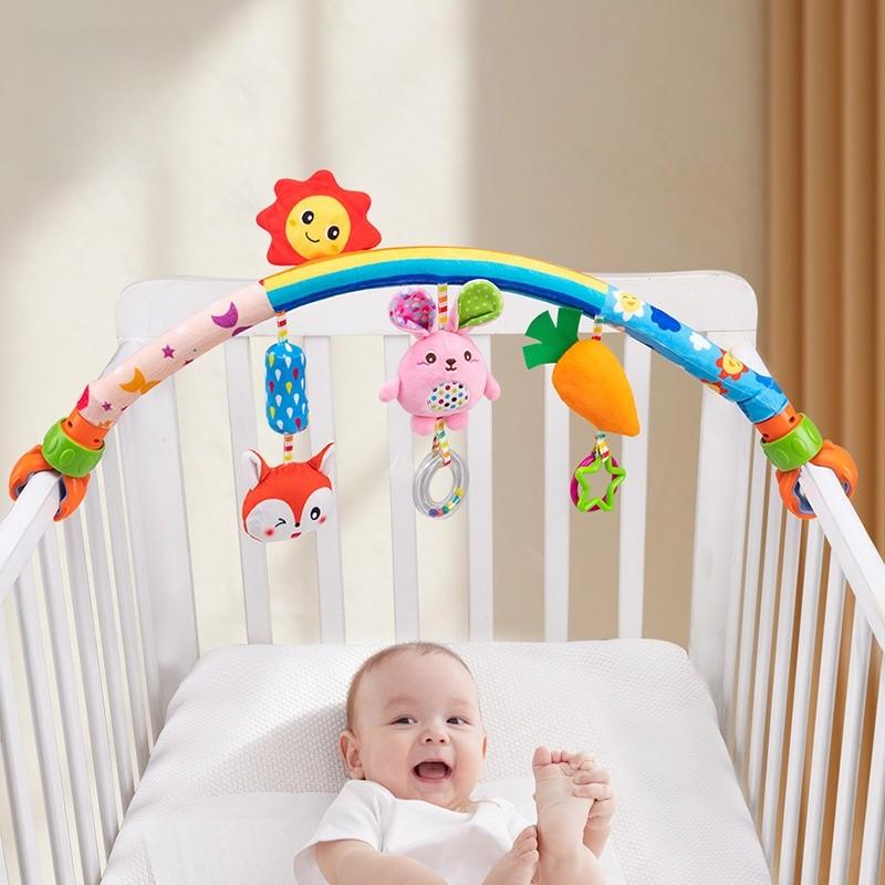 Baby Unicorn Teething Toy With Plush Material For Car Seat And Crib Decor