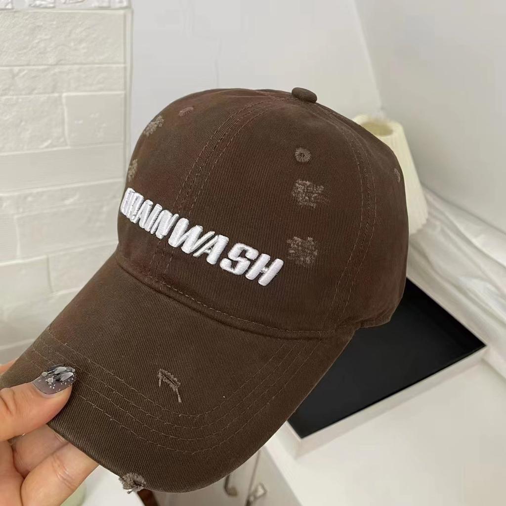 Pălării de Damă  La Modă și Versatile  Versiune Mică Coreeană Șapcă de Baseball Mai Mare și Mai Adâncă Litere Brodate Șapcă de Baseball