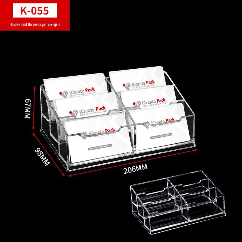 Keji Multi-layer Transparent Desktop Business Card Holder
