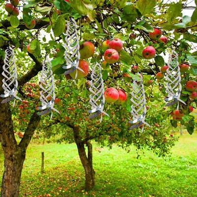 Répulsif à oiseaux en spirale, réflecteur à vent hautement réfléchissant, pour intérieur et extérieur, jardin, cour, ferme, répulsif à oiseaux suspendu