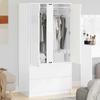 High Gloss White Wardrobe 79.5 X 49 X 156 Cm Particleboard