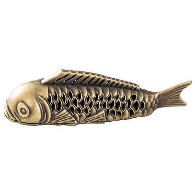 Nouveau Style Chinois Porte-encens Alliage de Cuivre Bon Symbolisme Accessoires Porte-encens Charme Porte-bonheur Carpe Brûlage d'Encens