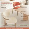 2Pcs Solid Color Jacquard Stretch Split Wood Chair Slipcovers C-Shaped Backrest Chair Cover Home Decor Dustproof Seat Protector