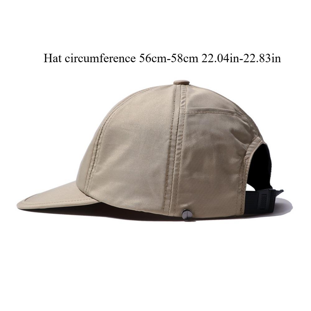 Japanische Minimalistische Unifarbene Baseballkappe mit Maskenaufbewahrungstasche UV-Schutz Outdoor Ganzjahresmütze für Herren Damen