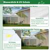 Chicken Coop with Metal Climbing Frame, Weatherproof Aviary 3x2m with Roof and Large Run Area - Safe Enclosure for Chickens and Small Animals